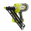 RYOBI P330 ONE+ 18V Lithium-Ion Cordless AirStrike 15-Gauge Angled Finish Nailer (Tool Only) with Sample Nails