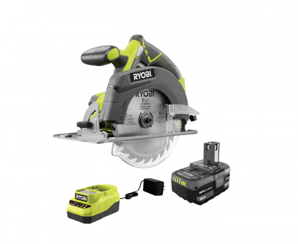 RYOBI P507K1 ONE 18V Cordless 6 1 2 in. Circular Saw Kit with 4.0 Ah Battery and 18V Charger Discounttoday