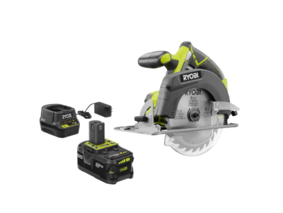 RYOBI P507KN 18V ONE+ Cordless 6-1/2 in. Circular Saw Kit with 4.0 Ah Lithium-Ion Battery and Charger