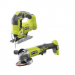 RYOBI P5231-P421 ONE+ 18V Lithium-Ion Cordless Orbital Jig Saw and 4-1/2 in. Angle Grinder (Tools Only)