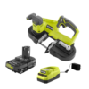 RYOBI P590-PSK005 ONE+ 18V Cordless 2-1/2 in. Compact Band Saw with 2.0 Ah Battery and Charger