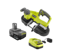 RYOBI P590K1 ONE+ 18V Cordless 2-1/2 in. Compact Band Saw Kit with (1) 4.0 Ah Lithium-ion Battery and 18V Charger