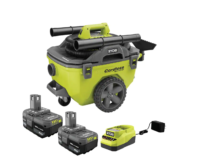 RYOBI P770KN-PBP005 ONE+ 18V Cordless 6 Gal. Wet/Dry Vacuum Kit with 4.0 Ah Battery, Charger, Vacuum Accessories, and Extra 4.0 Ah Battery