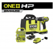 RYOBI PBLDD01K-A98401 ONE+ HP 18V Brushless Cordless 1/2 in. Drill/Driver Kit w/(2) Batteries, Charger, Bag, & Drill/Drive Kit (40-Piece)