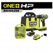 RYOBI PBLDD01K-A989504 ONE+ HP 18V Brushless Cordless 1/2 in. Drill/Driver Kit w/(2) Batteries, Charger, Bag, & Drill and Drive Kit (95-Piece)