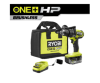 RYOBI PBLHM101K ONE+ HP 18V Brushless Cordless 1/2 in. Hammer Drill Kit with (1) 4.0 Ah High Performance Battery, Charger, and Tool Bag