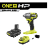 RYOBI PBLID01B-PSK005 ONE+ HP 18V Brushless Cordless 1/4 in. Impact Driver with 2.0 Ah Battery and Charger