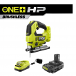 RYOBI PBLJS01B-PSK005 ONE+ HP 18V Brushless Cordless Jig Saw with 2.0 Ah Battery and Charger
