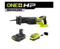 RYOBI PBLRS01B-PSK005 ONE+ HP 18V Brushless Cordless Reciprocating Saw with 2.0 Ah Battery and Charge