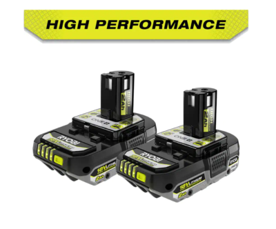 RYOBI PBP2003 ONE+ 18V High Performance Lithium-Ion 2.0 Ah Compact Battery (2-Pack)