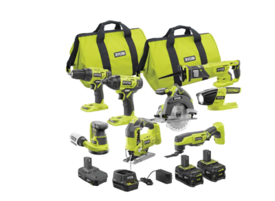 RYOBI PCK600KN ONE+ 18V Cordless 8-Tool Combo Kit with 3 Batteries and Charger