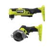 RYOBI PSBRA02B-PSBCS02B ONE+ HP 18V Brushless Cordless Compact 2-Tool Combo Kit with 3/8 in. Right Angle Drill and Cut-Off Tool (Tools Only)