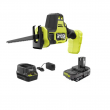 RYOBI PSBRS01K ONE+ HP 18V Brushless Cordless Compact One-Handed Reciprocating Saw Kit with 1.5 Ah Battery and 18V Charger