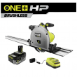 RYOBI PTS01K ONE+ HP 18V Brushless Cordless 6-1/2 in. Track Saw Kit with 4.0 Ah HIGH PERFORMANCE Battery and Charger