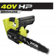 RYOBI RY40509BTL 40V HP Brushless 12 in. Top Handle Cordless Battery Chainsaw (Tool Only)