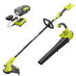 RYOBI RY40930 40V Cordless Battery String Trimmer and Jet Fan Blower Combo Kit (2-Tools) with 4.0 Ah Battery and Charger