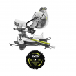 RYOBI TSS103-A181002 15 Amp 10 in. Corded Sliding Compound Miter Saw with 10 in. 40 Carbide Teeth Thin Kerf Miter Saw Blade