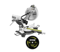 RYOBI TSS121-A181202 15 Amp 12 in. Corded Sliding Compound Miter Saw with 12 in. 60 Carbide Teeth Thin Kerf Miter Saw Blade