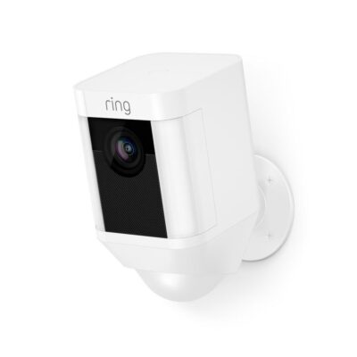 Ring  Spotlight Cam Battery - Battery-powered Outdoor Smart Security Camera with One LED Spotlight - White