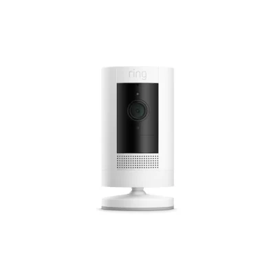 Ring Stick Up Cam Battery - Battery-powered Indoor/Outdoor Smart Security Camera with two-way talk - White