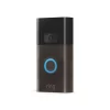 Ring  Video Doorbell - Built in Rechargeable Battery or Hardwired Smart Video Doorbell Camera - Venetian Bronze (2020 Release)