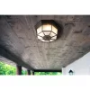 Secure Home 11.9-in W Black Outdoor Flush Mount Light Secure Home 11.9-in W Black Outdoor Flush Mount Light