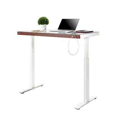 Seville Classics airLIFT 48" Tempered Glass Electric Sit-Stand Desk