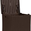 Suncast 27.5-in L x 26.75-in 60-Gallon Java Plastic Deck Box