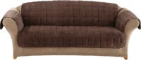 Sure Fit Home Décor Furniture Protector Deluxe Pet Sofa Cover, Polyester, Machine Washable, Sofa, Chocolate