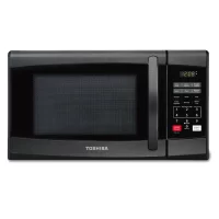 Toshiba ML2-EM25PA 0.9-cu ft 900-Watt Countertop Microwave (Black Stainless Steel)