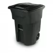 Toter  96-Gallon Greenstone Plastic Wheeled Trash Can with Lid