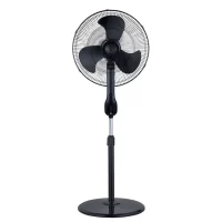 Utilitech  18-in 3-Speed Indoor Black Oscillating Pedestal Fan