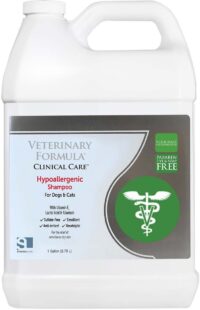 Veterinary Formula Clinical Care Hypoallergenic Shampoo for Dogs and Cats - No Harsh Ingredients – Pet Shampoo for Allergies and Sensitive Skin, Promotes Healthy Skin and Coat (1-gal bottle)