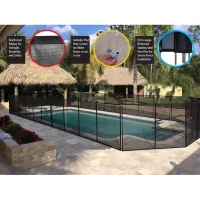 WaterWarden  WWF300 5-ft Pool Safety Fence, Black