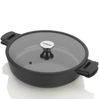 ZAVOR  2-Piece Noir 13-in Ceramic Cooking Pan with Lid, 6 Qt Sauté Pan