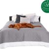 FurHaven Waterproof Cat & Dog Blanket Protector,  Quilted Gray - 68" x 82" - Full