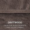 FurHaven Faux Fur Memory Top Bolster Dog Bed w/Removable Cover - Driftwood Brown, Jumbo (X-Large)