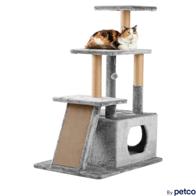 EveryYay Lookout Loft 4-Level Cat Tree for Big & Senior Cats, 34" L X 24" W X 46" H