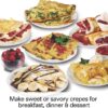 Proctor Silex 38400 Electric Crepe Maker, 13 Inch Griddle & Spatula