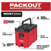 Milwaukee 48-22-8422 PACKOUT 10 in. Compact Portable Tool Box with Adjustable Dividers and Interior Storage Tray