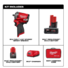 Milwaukee 2554-22 M12 FUEL 12V Lithium-Ion Brushless Cordless Stubby 3/8 in. Impact Wrench Kit with One 4.0 and One 2.0Ah Batteries