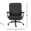 BOSS Office Products 31 in. Width Big and Tall Black Faux Leather Executive Chair with Swivel Seat