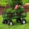 Sunnydaze QH-UC988-GN Utility Steel Garden Cart, Heavy-Duty 400 Pound Capacity Sunnydaze QH-UC988-GN Utility Steel Garden Cart, Heavy-Duty 400 Pound Capacity
