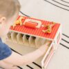 Melissa & Doug Take-Along Show-Horse Stable PlaySet With Wooden Stable Box and 8 Toy Horses