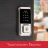 Kwikset Halo Wi-Fi Smart Lock Keyless Entry Electronic Touchscreen Deadbolt Featuring SmartKey Security, Satin Nickel