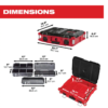 Milwaukee 48-22-8424 PACKOUT 22 in. Medium Red Tool Box with 75 lbs. Weight Capacity