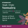 Starbucks Ground Coffee Dark Roast Coffee Sumatra 100% Arabica 6 bags (12 oz each)