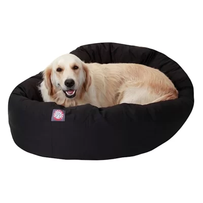 Majestic Pet Black Bagel Dog Bed, 40" L x 29" W