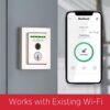Kwikset Halo Touch Contemporary Square Wi-Fi Fingerprint Smart Lock No Hub Required featuring SmartKey Security in Satin Nickel (99590-003) Kwikset Halo Touch Contemporary Square Wi-Fi Fingerprint Smart Lock No Hub Required featuring SmartKey Security in Satin Nickel (99590-003)