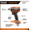 RIDGID R9208-AC840040 18V Brushless Cordless 2-Tool Combo Kit with Hammer Drill, Impact Driver, (3) Batteries, Charger, and Bag
